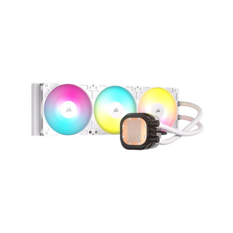 Corsair NAUTILUS 360 RS ARGB AIO Liquid Cooler, Supports Intel, AMD Sockets, White, 1 Year Warranty | CW-9060095-WW