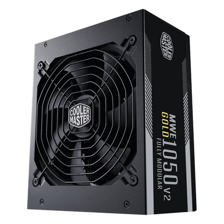 مزود طاقة Cooler Master MWE Gold V2، 1050W، كابلات مودولار بالكامل، مقاس ATX، RTX Ready، مروحة 140mm Silent، ضمان سنة واحدة | MPE-A501-AFCAG-3EUK