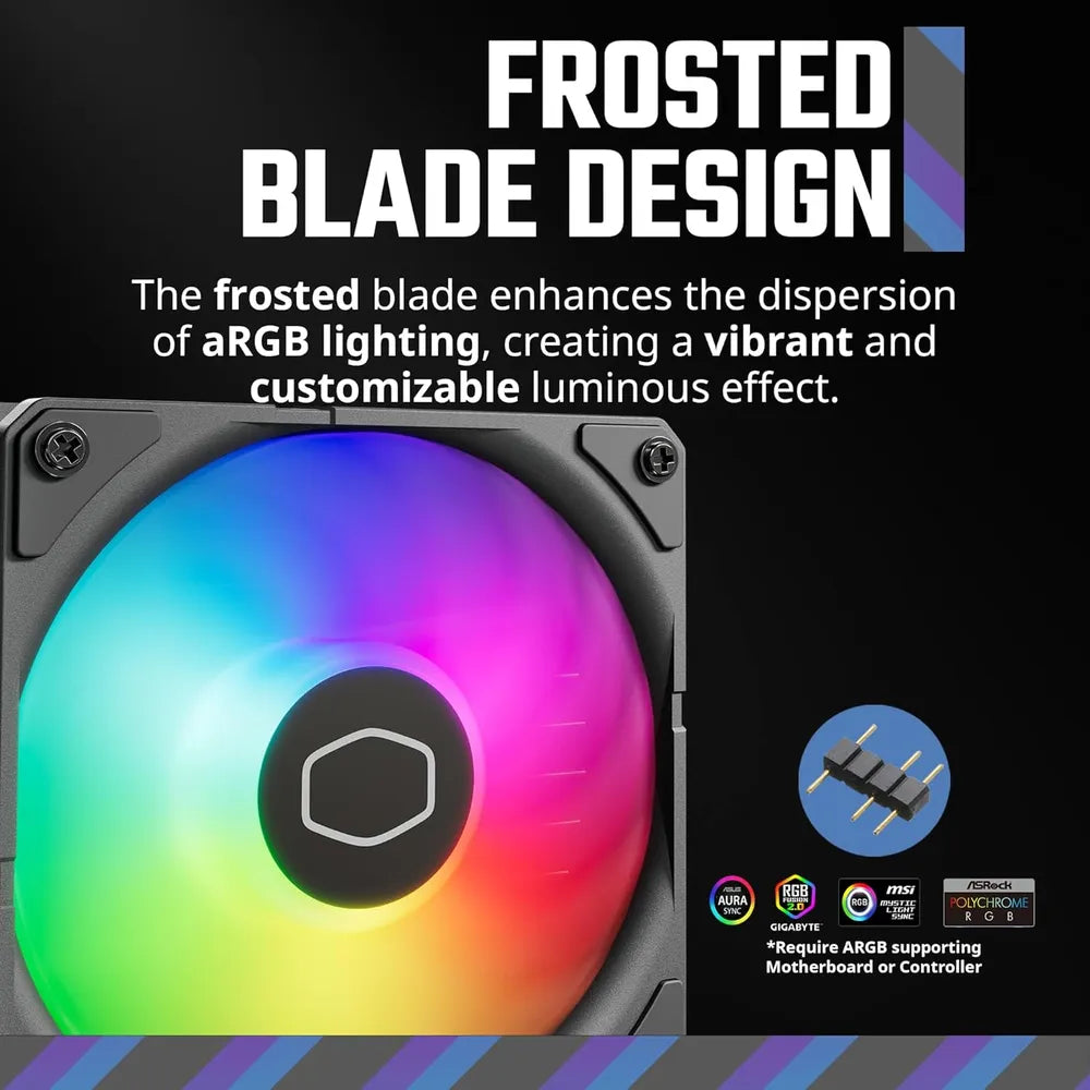 Cooler Master MasterLiquid Core II Series ARGB CPU Cooler, 360mm Radiator, Supports Intel, AMD Sockets, Rifle Bearing Fans, Black, 1 Year Warranty | MLW-D36M-A18PA-R1