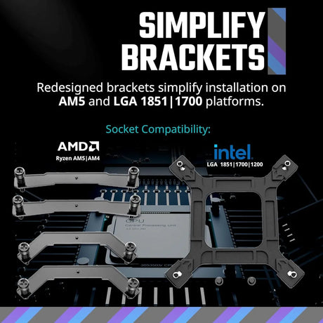 مبرد معالج Cooler Master MasterLiquid Core II Series ARGB، راديتر 360mm، يدعم معالجات Intel، مقابس AMD، مراوح Rifle Bearing، أسود، ضمان سنة واحدة | MLW-D36M-A18PA-R1