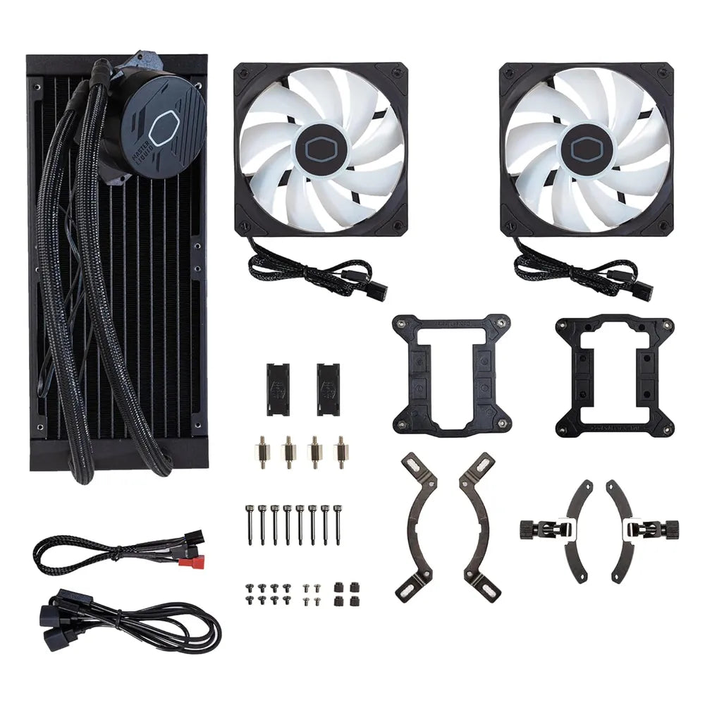Cooler Master MasterLiquid Core II Series ARGB CPU Cooler, 360mm Radiator, Supports Intel, AMD Sockets, Rifle Bearing Fans, Black, 1 Year Warranty | MLW-D36M-A18PA-R1
