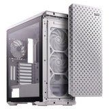 حافظة كمبيوتر XPG Defender Pro Mid-Tower E-ATX، لوحة جانبية من الزجاج المقوى مع تصميم لوحة شبكية، 3 مراوح XPG VENTO AR GB بحجم 120 ملم، دعم بطاقة رسوميات بطول 400 ملم، USB 3.0، أبيض، ضمان لمدة سنة | DEFENDERPRO-WHCWW