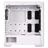 حافظة كمبيوتر XPG Defender Pro Mid-Tower E-ATX، لوحة جانبية من الزجاج المقوى مع تصميم لوحة شبكية، 3 مراوح XPG VENTO AR GB بحجم 120 ملم، دعم بطاقة رسوميات بطول 400 ملم، USB 3.0، أبيض، ضمان لمدة سنة | DEFENDERPRO-WHCWW