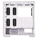 حافظة كمبيوتر XPG Defender Pro Mid-Tower E-ATX، لوحة جانبية من الزجاج المقوى مع تصميم لوحة شبكية، 3 مراوح XPG VENTO AR GB بحجم 120 ملم، دعم بطاقة رسوميات بطول 400 ملم، USB 3.0، أبيض، ضمان لمدة سنة | DEFENDERPRO-WHCWW
