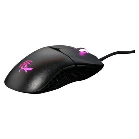 Ducky Feather Wired R GB Gaming Mouse, PixArt PMW3389DM Optical Sensor, 1000 Hz Polling Rate, Huano Micro Switches, 7 x Programmable Buttons, Symmetrical Design, Black, 1 Year Warranty | DMFE20O-OAAPA7