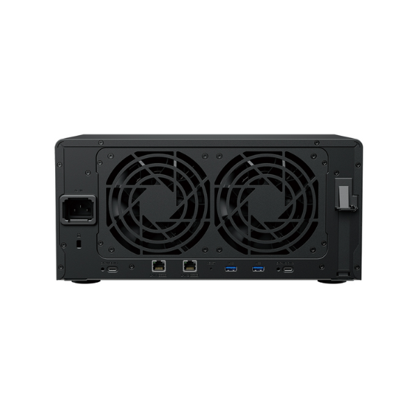 Synology DiskStation DS1825+ 8 Bay Nas Box، 3.5 بوصة أو 2.5 بوصة SATA، M.2 2280 NVMe SSD، معالج AMD Ryzen V1500B، ذاكرة وصول عشوائي (RAM) 8 جيجابايت، 204.94 وحدة حرارية بريطانية/ساعة، RJ-45، USB 3.2، USB-C، ضمان 3 سنوات | DS1825+