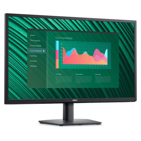 شاشة Dell مقاس 27 بوصة، دقة FHD (1920 × 1080)، 60 هرتز، مقاومة للتوهج، زمن استجابة 5 مللي ثانية (رمادي إلى رمادي)، منفذ DisplayPort، منفذ VGA، حامل قابل لتعديل الإمالة، لون أسود، ضمان 3 سنوات | E2723H