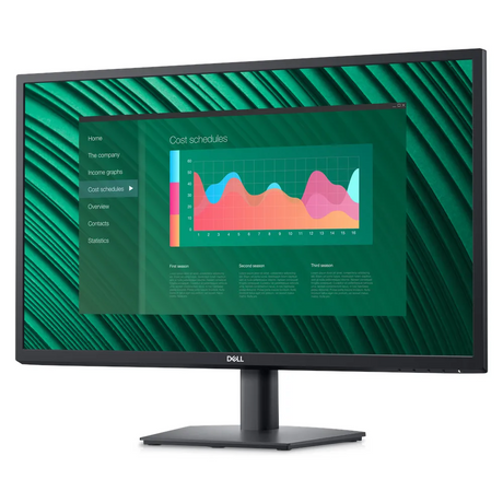 شاشة Dell مقاس 27 بوصة، دقة FHD (1920 × 1080)، 60 هرتز، مقاومة للتوهج، زمن استجابة 5 مللي ثانية (رمادي إلى رمادي)، منفذ DisplayPort، منفذ VGA، حامل قابل لتعديل الإمالة، لون أسود، ضمان 3 سنوات | E2723H