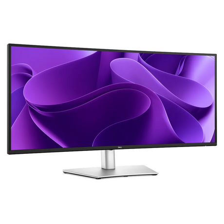 شاشة منحنية Dell Pro 34 Plus USB-C Hub، دقة 34" WQHD (3440 x 1440)، 100Hz، شاشة مضادة للانعكاس، 5ms (GTG) Response Time، HDMI، DP، USB-C، حامل قابل للتعديل بالكامل، Black & Silver، ضمان 3 سنوات | P3425WE