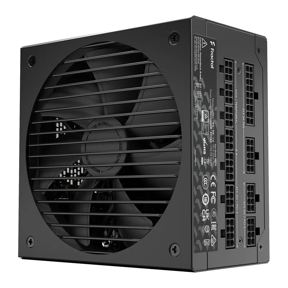 مزود طاقة فراكتال ديزاين آيون 80 بلس ذهبي، 750 واط، معياري بالكامل، ATX، أسود، ضمان سنة واحدة | FD-P-IA2G-750