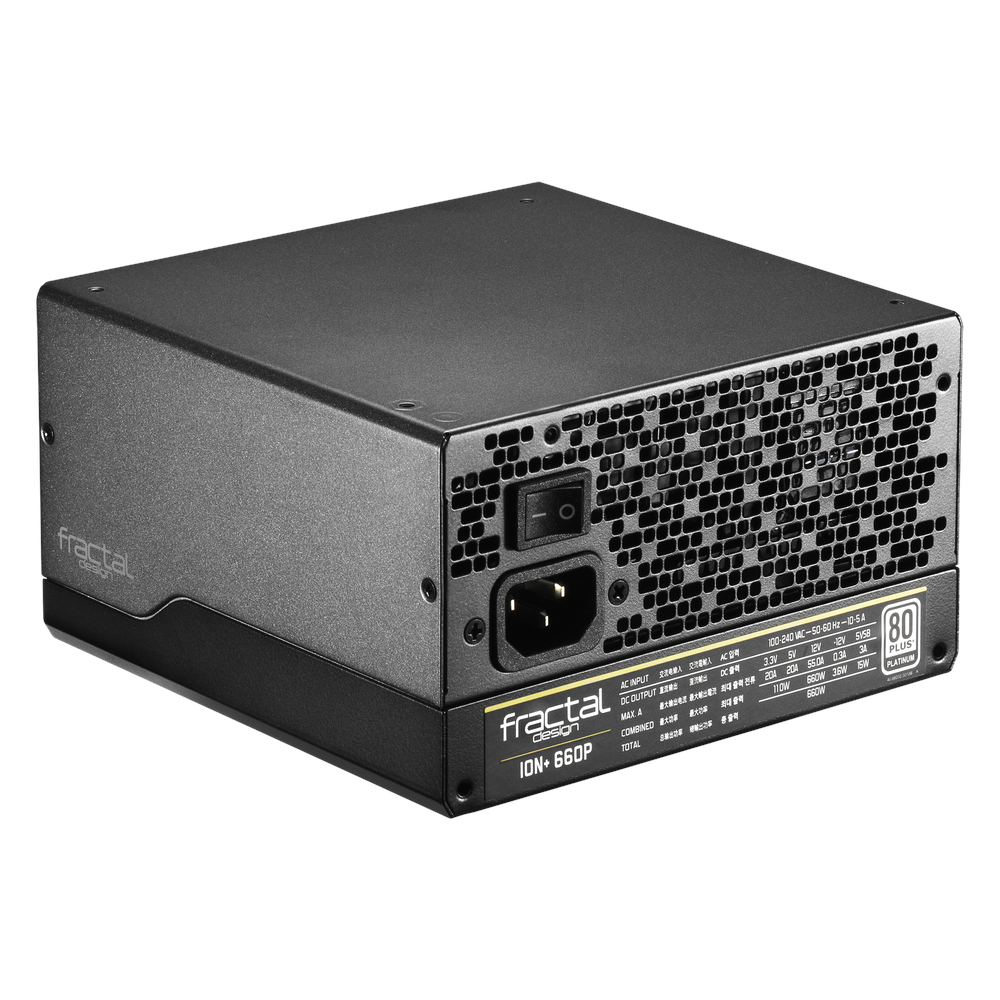 مزود طاقة 660 واط FRACTAL DESIGN PLATINUM-ION PLUS 760P | FD-PSU-IONP-660P-BK-U