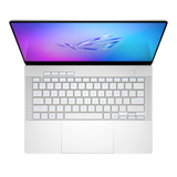 Asus ROG Zephyrus G14 AMD Ryzen AI 9 HX 370 Processor, 32 GB RAM, 1TB SSD, 8 GB NVIDIA RTX 5060, 14" 3K (2880 x 1800) OLED,Display, Windows 11 Home, English & Arabic Keyboard, Platinum White, 1 Year Warranty | GA403WM-AI-OLED-321W