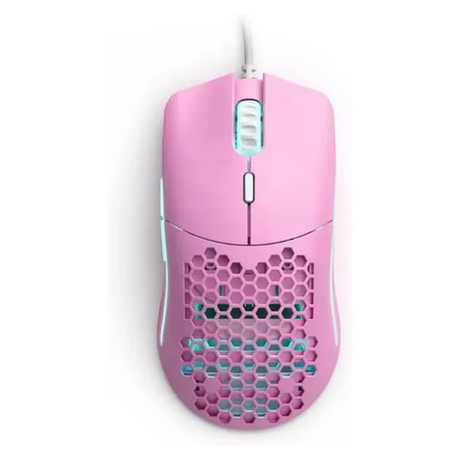 Glorious Model O Minus Forge Edition Wired Gaming Mouse, USB 2.0 Connector, 2m Ascended Cord Cable, Omron Mechanical Switches, 1000hz Polling Rate, 12000 DPI PixArt PMW-3360 Sensor, Honeycomb Lightweight, Pink, 1 Year Warranty | GLO-MS-OM-P-FORGE