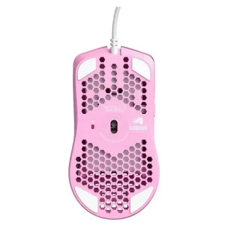 Glorious Model O Minus Forge Edition Wired Gaming Mouse, USB 2.0 Connector, 2m Ascended Cord Cable, Omron Mechanical Switches, 1000hz Polling Rate, 12000 DPI PixArt PMW-3360 Sensor, Honeycomb Lightweight, Pink, 1 Year Warranty | GLO-MS-OM-P-FORGE