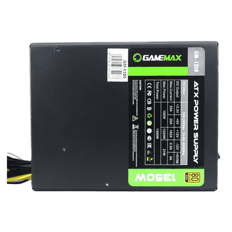 POWER SUPPLY 1350W GAMEMAX GM1350 MINING 80+ GOLD | GM-GM1350-MINING