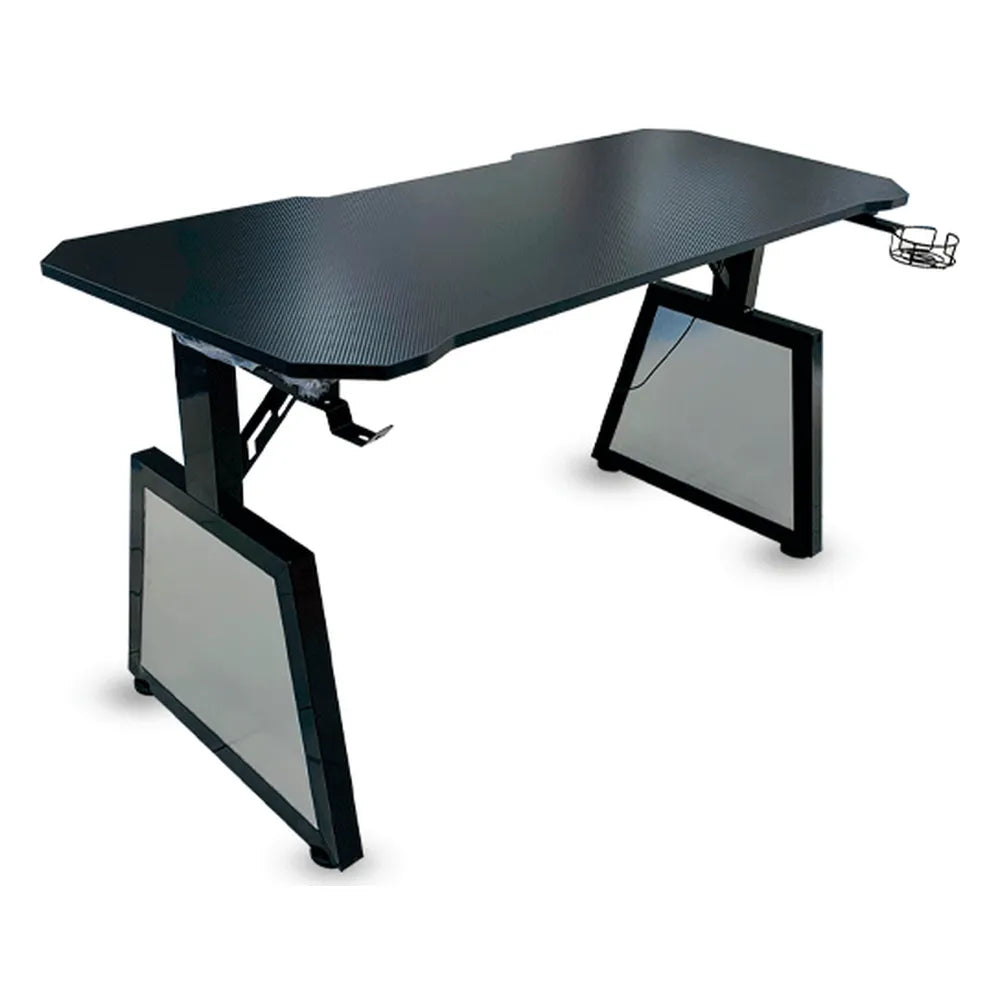 طاولة ألعاب G-MAX GMT-LS119B سوداء - 1400*600 مم مع إضاءة LED سفلية