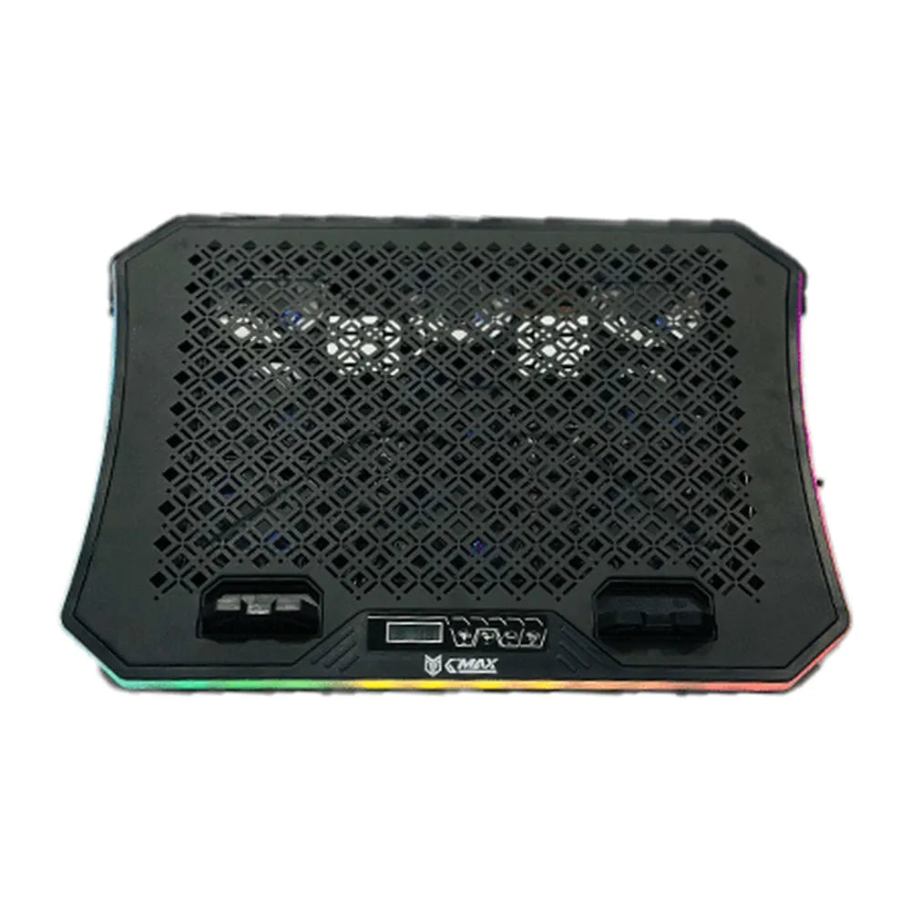 مبرد كمبيوتر محمول للألعاب G-MAX مزود بمروحة 9 RGB GMX-A19 أسود