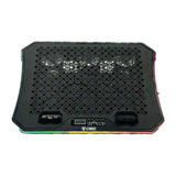 مبرد كمبيوتر محمول للألعاب G-MAX مزود بمروحة 9 RGB GMX-A19 أسود