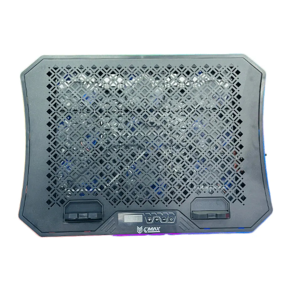 مبرد كمبيوتر محمول للألعاب G-MAX مزود بمروحة 9 RGB GMX-A19 أسود