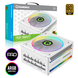 POWER SUPPLY1050W GAMEMAX R GB1050 PRO ATX3.0، PCIe 5 WHITE | GM-R GB1050-WT