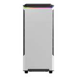 صندوق كمبيوتر Gamemax Paladin T801 AR GB ATX، لوحة جانبية من الزجاج المقوى، مروحة AR GB Rainbow مقاس 12 سم، يدعم بطاقات الرسوميات حتى 360 مم، USB 3.1 Gen 1، أبيض، ضمان سنة واحدة | GM-T801-PAL-WH