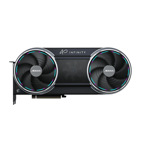 Gigabyte AORUS GeForce RTX 5090 INFINITY Graphics Card, GDDR7 32GB 512-bit Memory, HDMI 2.1b & DP 2.1b Outputs, PCI Express 5.0, Windforce HyperBoost Cooling System, 3352 AI TOPS, RGB Halo, Black, 1 Year Warranty | GV-N5090AORUS-IF-32GD