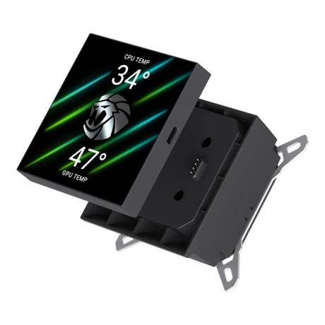 Gamemax-Glacier-240-Black-LCD-AIO-Liquid-CPU-Cooler-GLACIER240-B