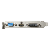 بطاقة رسومات جيجابايت جي فورس GT 710، ذاكرة DDR3 سعة 2 جيجابايت 64 بت، مخرجات HDMI 2.1b، DVI، D-Sub، واجهة PCI Express 2.0، سرعة تعزيز تصل إلى 954 ميجاهرتز، سرعة الذاكرة 1600 ميجاهرتز، ضمان لمدة سنة واحدة | GV-N710D3-2GL