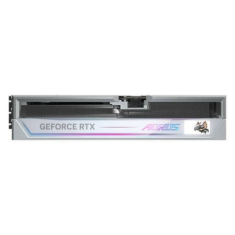 Gigabyte AORUS MASTER ICE GeForce RTX 5090 Graphics Card, GDDR7 32GB 512-bit Memory, HDMI 2.1b & DP 2.1b Outputs, PCI Express 5.0, 2655 MHz Core Clock, 28 Gbps Memory Clock, Triple Windforce Hawk Fans, LCD Edge View, RGB Halo, Dual BIOS, White, 1 Year