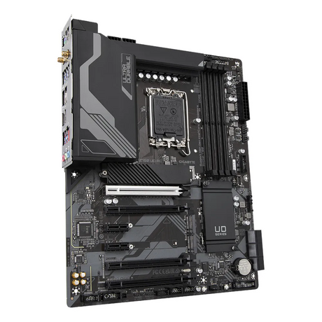 لوحة أم جيجابايت Z790 UD AC، مقبس LGA1700، عامل الشكل ATX، ذاكرة وصول عشوائي DDR5، منفذ PCIe 5.0، واي فاي، بلوتوث، HDMI، DisplayPort، إيثرنت Realtek 2.5 جيجابت، USB 3.2 Gen 2x2 Type-C، ضمان سنة واحدة | Z790-UD-AC