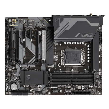 لوحة أم جيجابايت Z790 UD AC، مقبس LGA1700، عامل الشكل ATX، ذاكرة وصول عشوائي DDR5، منفذ PCIe 5.0، واي فاي، بلوتوث، HDMI، DisplayPort، إيثرنت Realtek 2.5 جيجابت، USB 3.2 Gen 2x2 Type-C، ضمان سنة واحدة | Z790-UD-AC