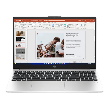 HP 250 G10 Laptop, Intel Core i7-1355U Processor, 8GB RAM, 512GB SSD, 15.6" FHD Display, DOS,English & Arabic Backlit Keyboard, Silver, 1 Year Warranty | 9G1W4ET-ARB