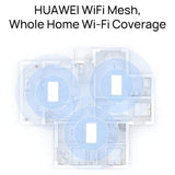 راوتر شبكة Wi-Fi ثلاثي النطاق AC2200 من هواوي، واي فاي 2.4/5 جيجاهرتز، ايثرنت 1000 ميجابت في الثانية، سرعة لاسلكية 2134 ميجابت في الثانية، أبيض، ضمان لمدة عام واحد | HUW-WS5800-20