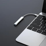 موصل USB-C رباعي الإمكانات Havit HB41-SR، ومنفذ USB-A 3.0، ومنفذ USB-A 2.0، وطول الكابل 11.8 سم، ومصنوع من سبائك الألومنيوم، باللون الفضي، وضمان لمدة سنة واحدة | HB41-SR