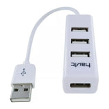 Havit HV-H18 موزع USB 2.0 بأربع منافذ، USB-A 2.0، تصميم صغير، أبيض، ضمان لمدة سنة | HV-H18-WH