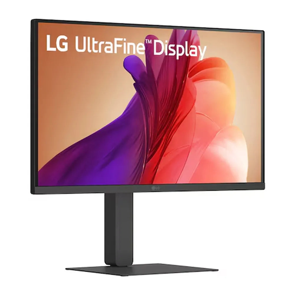 شاشة LG UltraFine IPS، مقاس 27 بوصة، دقة 4K (3840 × 2160)، 60 هرتز، مضادة للتوهج، زمن استجابة 5 مللي ثانية (GtG)، HDMI، DP، USB-C، حامل قابل للتعديل بالإمالة/الارتفاع/الدوران/المحور، لون أسود، ضمان لمدة سنة واحدة | 27U730A-B