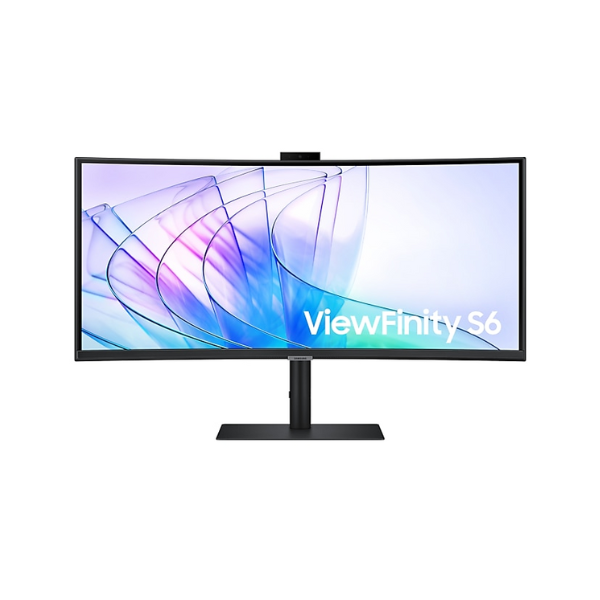 شاشة سامسونج LS34C650VAMXUE المنحنية مقاس 34 بوصة ViewFinity S6 S65VC UWQHD (3440 × 1440)، مزودة بمنافذ HDMI وDP وUSB-C، قابلة لتعديل الارتفاع/الإمالة/الدوران، لون أسود، ضمان لمدة 3 سنوات | LS34C650VAMXUE