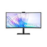 شاشة سامسونج LS34C650VAMXUE المنحنية مقاس 34 بوصة ViewFinity S6 S65VC UWQHD (3440 × 1440)، مزودة بمنافذ HDMI وDP وUSB-C، قابلة لتعديل الارتفاع/الإمالة/الدوران، لون أسود، ضمان لمدة 3 سنوات | LS34C650VAMXUE