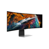 شاشة سامسونج LS49CG954SMXUE Odyssey OLED G9 G95SC منحنية مقاس 49 بوصة DQHD (5120 × 1440)، 0.03 مللي ثانية، 240 هرتز، HDMI، منفذ عرض DP، ارتفاع/إمالة، قابلة للتعديل، فضي، ضمان 3 سنوات | LS49CG954SMXUE