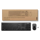Lenovo 100 Wireless Keyboard & Mouse Combo, 2.4Ghz Wireless Reciever, 3-Zone Keyboard Layout, 1000 DPI Red Optical Mouse Sensor, Up to 12 months Battery Life, Black, 1 Year Warranty | 4X31N94476