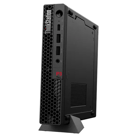 جهاز كمبيوتر محطة العمل لينوفو ثينك ستيشن P3 Tiny، معالج انتل كور i7-14700T، ذاكرة وصول عشوائي DDR5 سعة 16 جيجابايت، وسيط تخزين ذو حالة ثابتة سعة 512 جيجابايت، رسومات انفيديا T400 سعة 4 جيجابايت، ويندوز 11 برو، مزود طاقة 230 واط، ضمان 3 سنوات | 30H00057AX