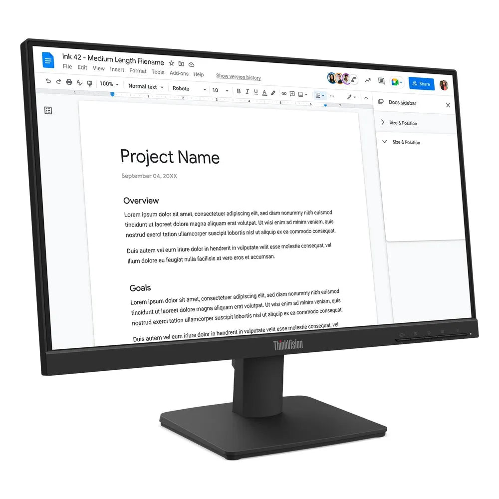 Lenovo ThinkVision S22e-40 Monitor, 21.5" FHD (1920 x 1080) Resolution, 100Hz, Anti-glare, 4ms (GtG) Response Time, HDMI, VGA, Tilt Adjustable Stand, Black, 3 Year Warranty | 64CBKAT6UK