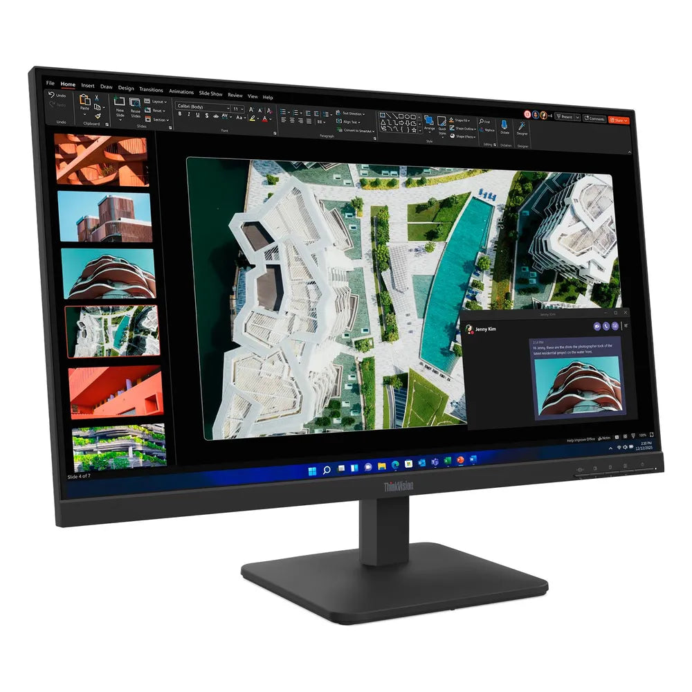 شاشة Lenovo ThinkVision S27-4e مقاس 27 بوصة FHD، لوحة IPS، دقة 1920 × 1080، معدل تحديث 100 هرتز، زمن استجابة 4 مللي ثانية، منفذ HDMI وVGA، ضمان 3 سنوات | 64BEKAT1UK