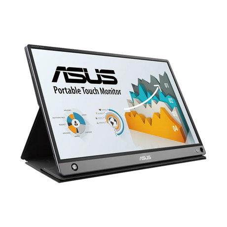 شاشة ASUS ZenScreen MB16AMT مقاس 15.6 بوصة بدقة FHD (1920x1080) محمولة تعمل باللمس، مضادة للتوهج، USB-C، Micro HDMI، ضمان 3 سنوات | MB16AMT