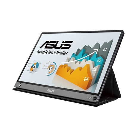 شاشة ASUS ZenScreen MB16AMT مقاس 15.6 بوصة بدقة FHD (1920x1080) محمولة تعمل باللمس، مضادة للتوهج، USB-C، Micro HDMI، ضمان 3 سنوات | MB16AMT