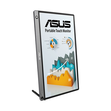 شاشة ASUS ZenScreen MB16AMT مقاس 15.6 بوصة بدقة FHD (1920x1080) محمولة تعمل باللمس، مضادة للتوهج، USB-C، Micro HDMI، ضمان 3 سنوات | MB16AMT