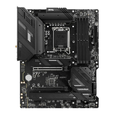 MSI MAG B760 Tomahawk WIFI Gaming Motherboard, LGA1700 Socket, ATX Form Factor, DDR5 Ram, PCIe 5.0, USB 20Gbps, HDMI, DP, Wi-Fi 6E, Bluetooth, Realtek 2.5Gb Ethernet, M.2 Shield Frozr, Heavy Plated VRM Heatsink, 1 Year Warranty | 911-7D96-024