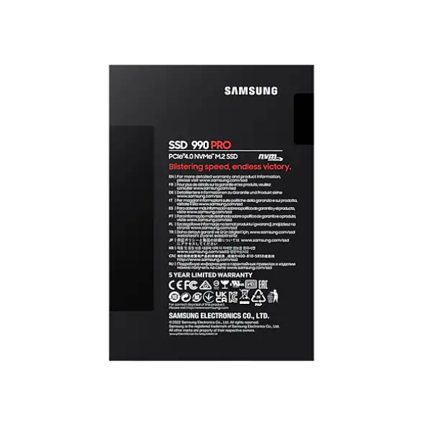 سامسونج 990 برو 4 تيرابايت M.2 NVMe PCIe 4.0 SSD، ضمان لمدة سنة | MZ-V9P4T0BW