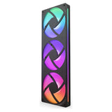 مروحة واحدة RGB من NZXT F360 RGB Core، 3 مراوح، محمل ديناميكي سائل، حجم إطار 360 ملم، سرعة مروحة 2400 دورة في الدقيقة، إضاءة LED RGB قابلة للعنونة، أسود، ضمان سنة واحدة | RF-U36HF-B1