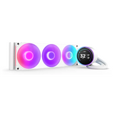 NZXT Kraken Elite 420 RGB Liquid AIO Cooler, 420mm Radiator, 2.72" LCD Display, ARGB Lighting, Copper Cold Plate & Aluminum Radiator, Supports Intel & AMD Sockets, F420 RGB Core Fans, White, 1 Year Warranty | RL-KR42E-W2